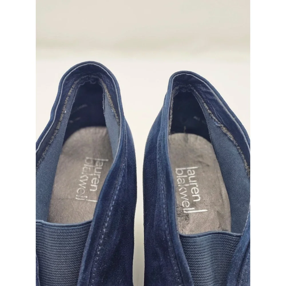 Laruen Blakwell Women's 10 Navy Blue Casual Slip On Round Toe Shoes